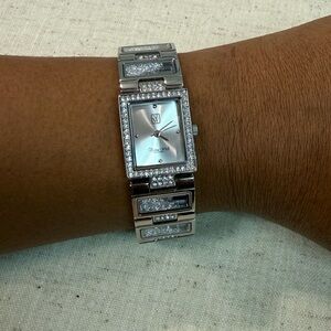 Victoria Wieck Beverly Hills Stainess Steel Watch with Floating Crystals